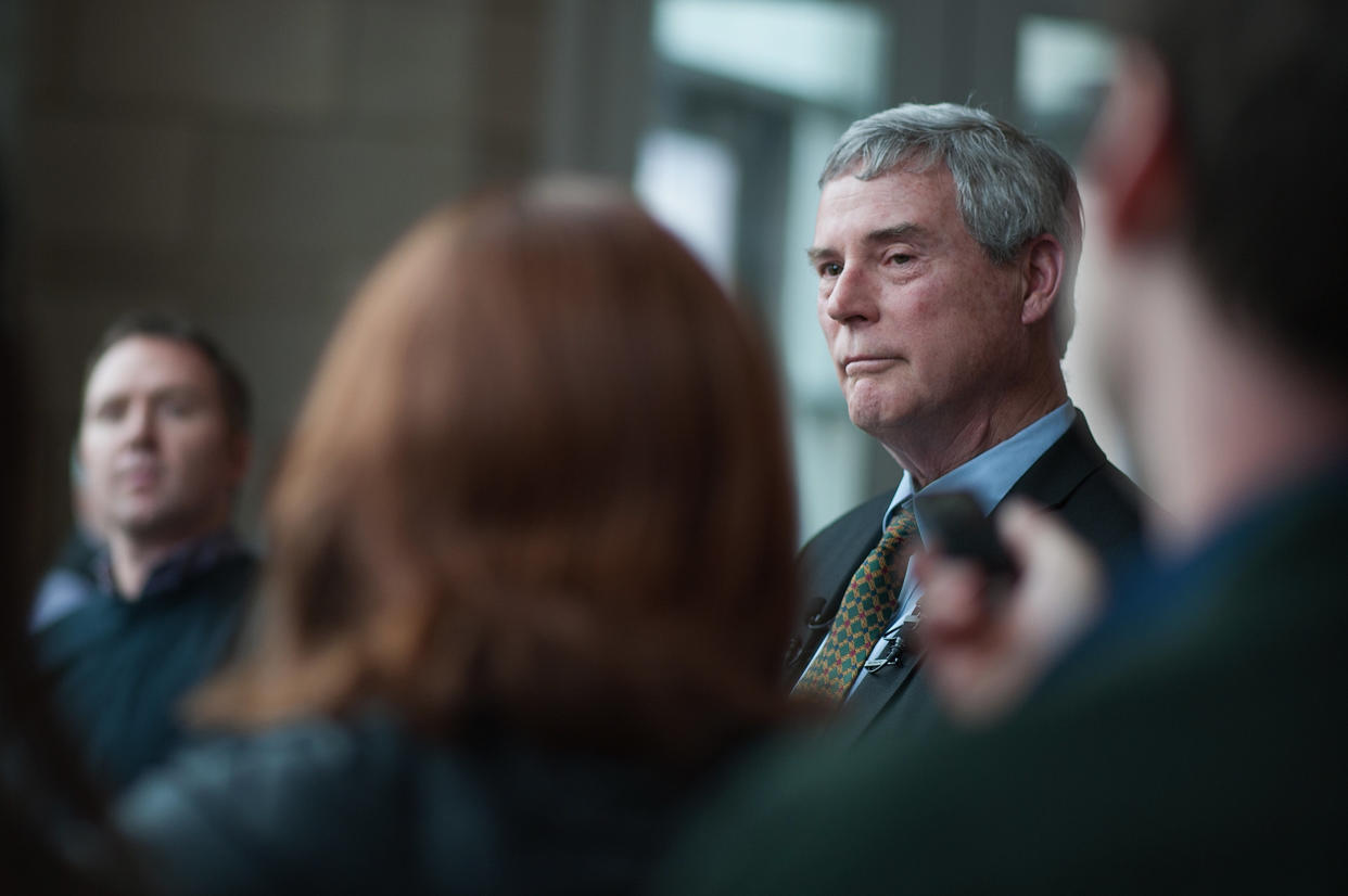 Bob McCulloch, the prosecuting&nbsp;attorney for St. Louis County, speaks at a news conference in Clayton, Missouri on March 13, 2017, after tensions rose again in Ferguson, Missouri, in response to footage of Michael Brown in a documentary.&nbsp; (Photo: Michael B. Thomas via Getty Images)