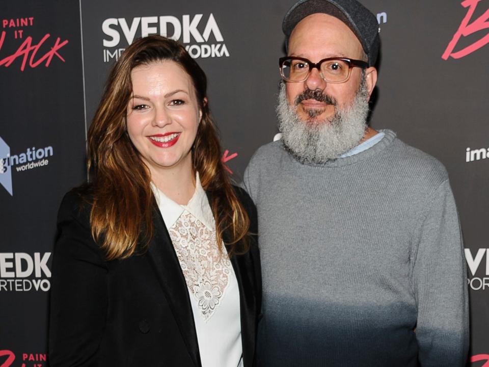 Amber Tamblyn and David Cross in May 2017.