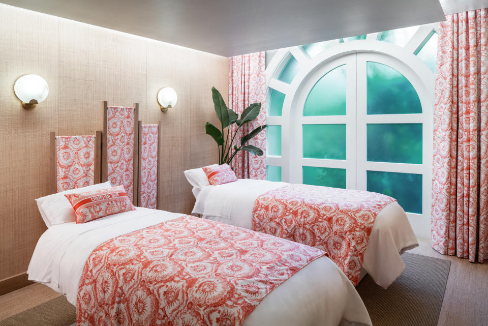 One of three treatment rooms inside the spa at the Beverly Hills Hotel. Photo by Paul Vu.