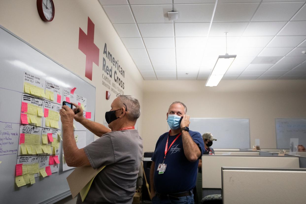 mage: Red Cross 03
Staff and volunteers at the Red Cross Capital Area Chapter organize and prepare to help those affected by Hurricane Ian on Thursday, Sept. 29, 2022, in Tallahassee, Fla.