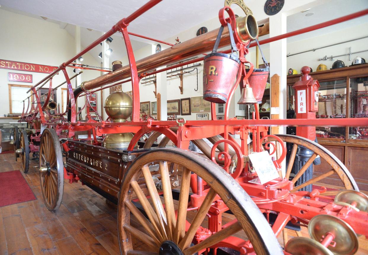A pumping engine at the Brockton Historical Society and Fire Museum, on Saturday, June 26, 2021.