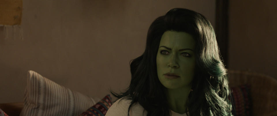 Tatiana Maslany is She-Hulk in She-Hulk: Attorney at Law. (Image: Marvel Studios)