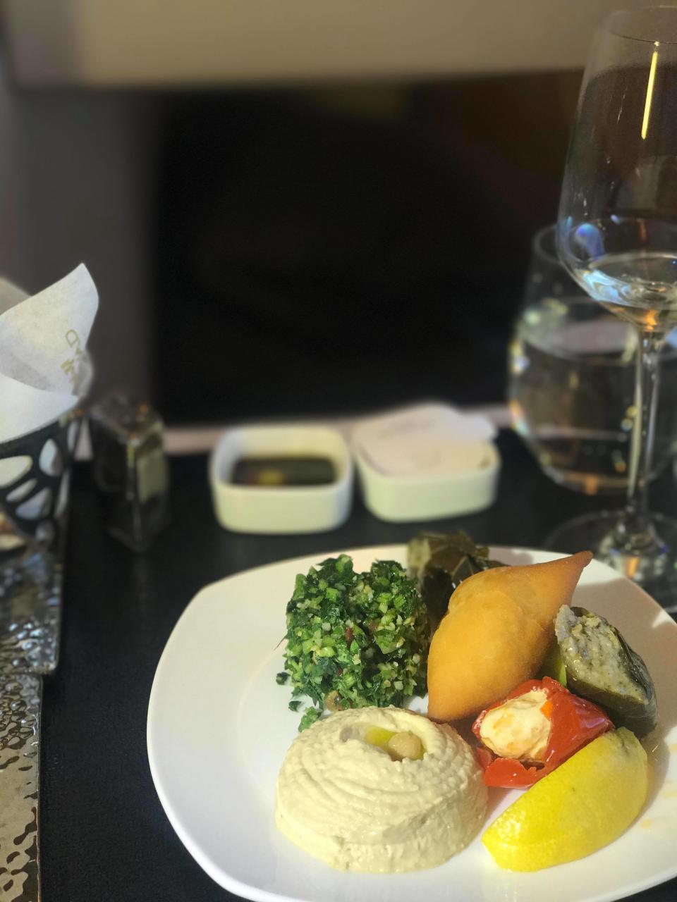 The Mezze plate starter sets the mood for an Abu Dhabi adventure. Photo: Yahoo Lifestyle