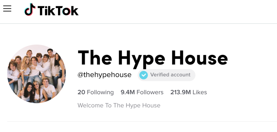 The Hype House TikTok. Source: TikTok