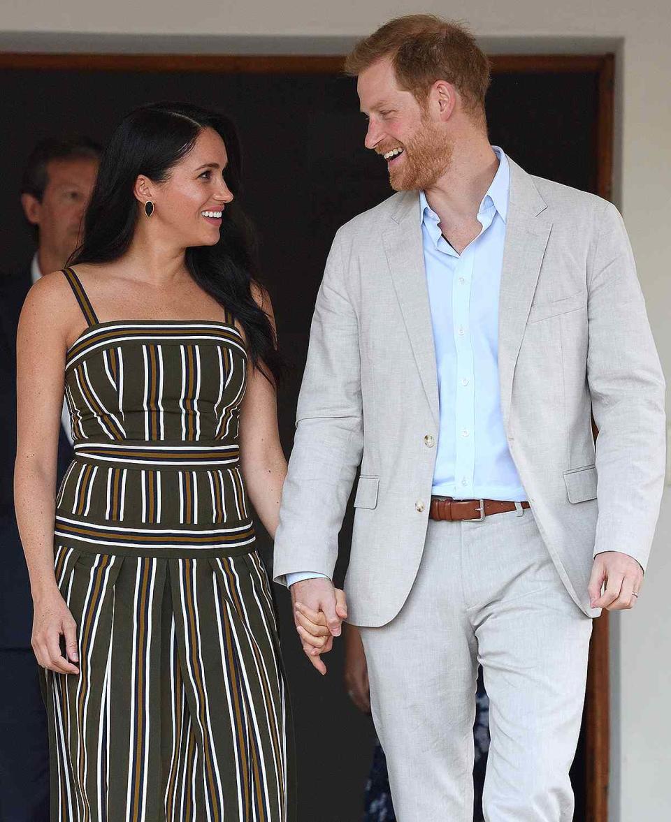 <p>In Cape Town, South Africa, in September of 2019, the pair held hands and smiled at one another as they attended an event on their royal tour of South Africa. </p>