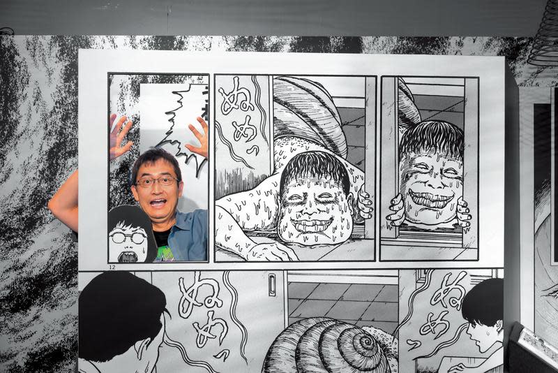 伊藤潤二出道36年，原創恐怖漫畫IP被改編成影視作品、展覽等各種形式。（木棉花國際提供）