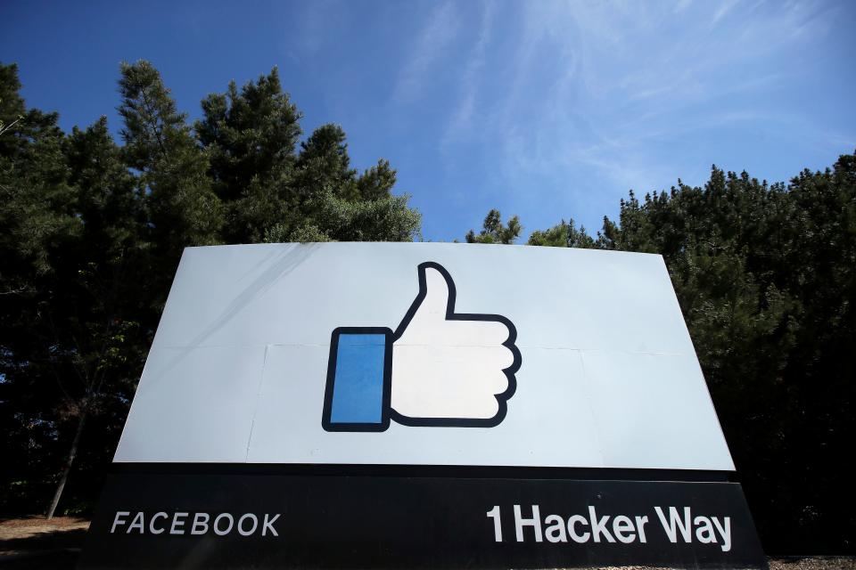 Facebook headquarters on April 14, 2020, in Menlo Park, California.