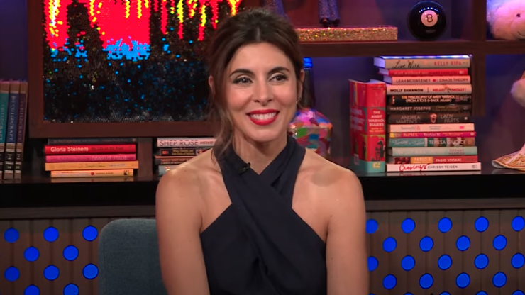 Jamie-Lynn Sigler gets defensive about her late Sopranos co-star James Gandolfini on Watch What Happens Live With Andy Cohen. (Bravo)