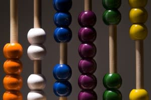 coloured abacus beads