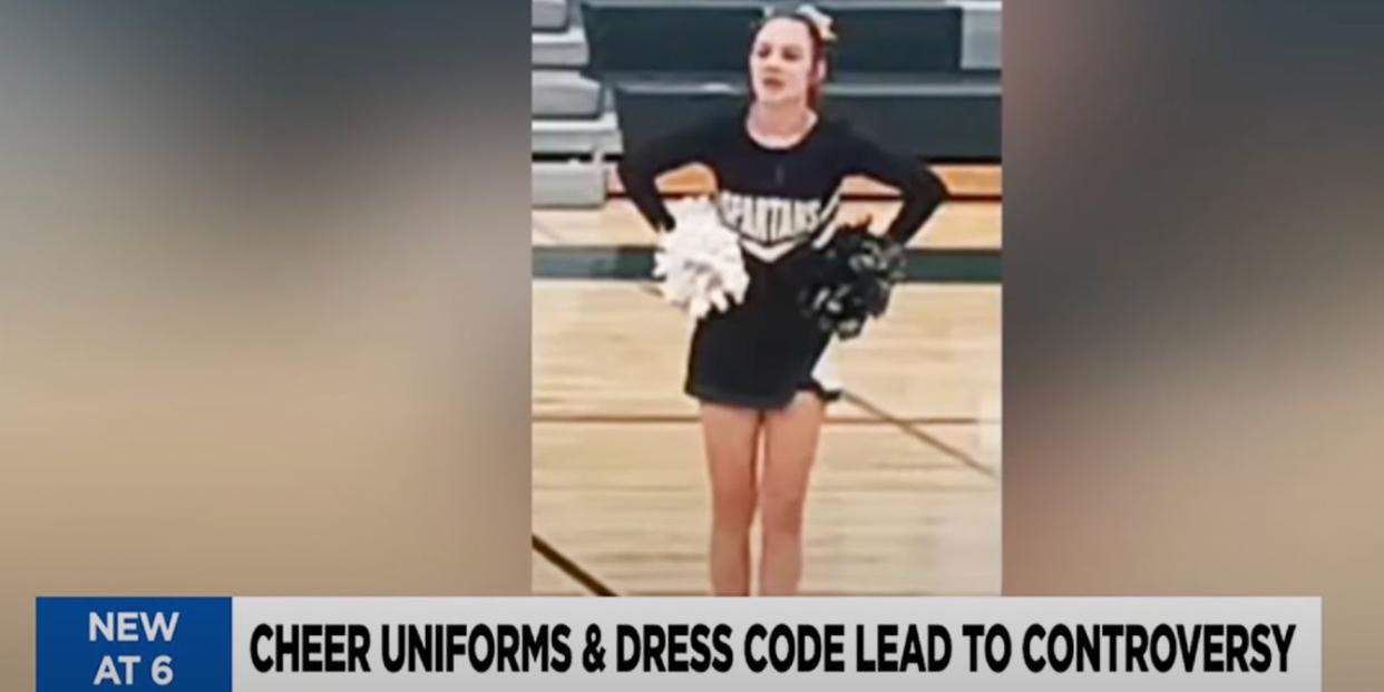 High school cheerleader told to 'cover up' while wearing uniform