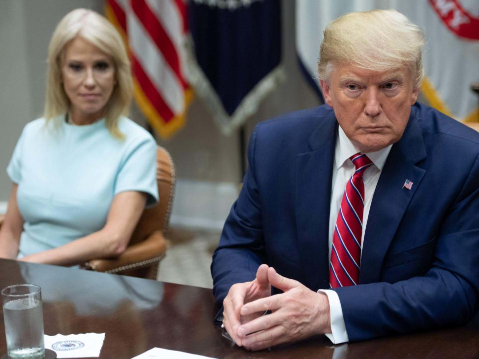 Donald Trump has said he will not fire White House counsellor Kellyanne Conway, despite a US government oversight agency saying she should be dismissed for engaging in banned political activity while in office.Ms Conway has violated the Hatch Act “on numerous occasions”, according to the independent Office of Special Counsel (OSC).The act bans federal employees from engaging in political activity in the course of their work. The OSC said failure to punish her violations will send a message to other federal employees they need not abide by the act’s rules and restrictions.The repeated violations cited by the OSC relate to several comments made by Ms Conway during the 2017 Alabama special Senate election. The US Office of Special Counsel said Ms Conway had violated the act by “disparaging Democratic presidential candidates while speaking in her official capacity during television interviews and on social media.”In the election, Democratic candidate Doug Jones defeated Republican candidate Roy Moore by a 21,924 votes – a 1.7 per cent margin. Mr Jones is the first Democrat to win a US Senate seat in Alabama since 1992.Speaking to Fox News on Friday about the OSC’s recommendation Ms Conway should be fired, Mr Trump said: “Well I got briefed on it yesterday, and it looks to me like they’re trying to take away her right of free speech, and that’s just not fair.”He added: “No, I’m not going to fire her,” Ms Conway was "a terrific person" and "tremendous spokeswoman," he said. "She’s been loyal, she’s just a great person.”Mr Trump said Ms Conway’s remarks had merely been the result of her being asked questions by interviewers during the election.“You ask a person a question, and every time you’re supposed to say, ‘I can’t answer, I can’t answer?” Mr Trump said. “She’s got to have the right of responding to questions.”In the OSC’s statement about its judgement of Ms Conway’s behaviour, it said: “Her actions thus erode the principal foundation of our democratic system – the rule of law.”The agency also detailed an episode in which Ms Conway appeared to knowingly choose to disregard the restrictions of the Hatch Act.According to the OSC, she said: “If you’re trying to silence me through the Hatch Act, it’s not going to work,” and “let me know when the jail sentence starts”.The president is the only figure with the power to heed the official advice and fire the White House counsellor.