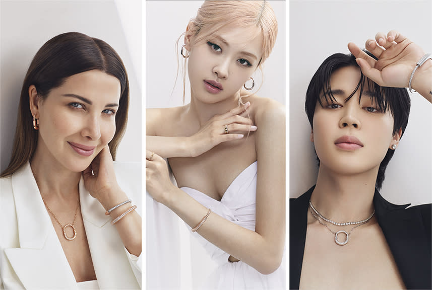 Tiffany & Co.’s latest Lock Campaign staring House Ambassadors ROSE, Jimin and Nancy Ajram