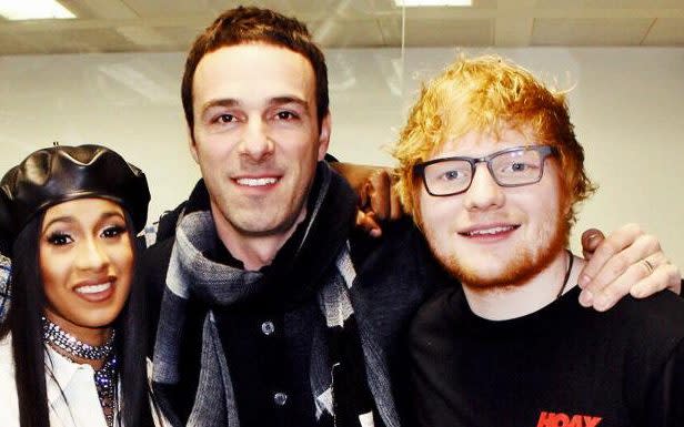 Ben Cook with Atlantic artists Cardi B and Ed Sheeran