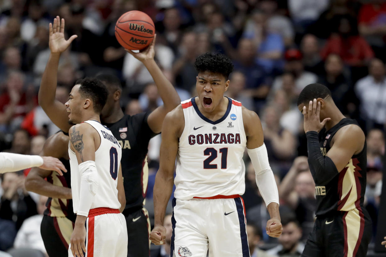 A year after losing in the Sweet 16 to FSU, Rui Hachimura and Gonzaga returned the favor to advance to the West regional final. (AP)