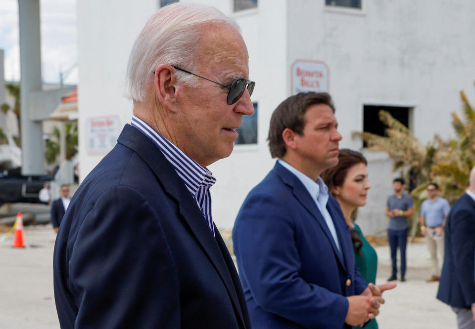 Joe Biden with Ron and Casey DeSantis 