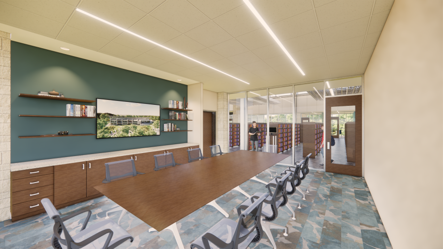 One of the board rooms in the new proposed library (Photo Courtesy: Dripping Springs Community Library).