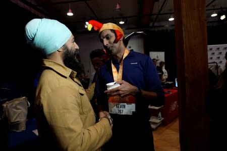 New Democratic Party (NDP) leader Jagmeet Singh visits Granville Island in Vancouver