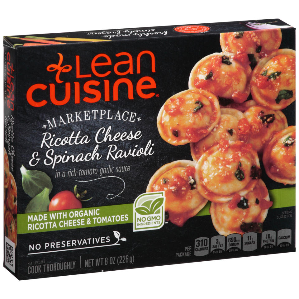 Lean Cuisine: Ricotta Cheese and Spinach Ravioli