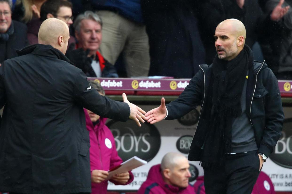 A clash of styles as Dyche and Guardiola do battle again: Getty Images