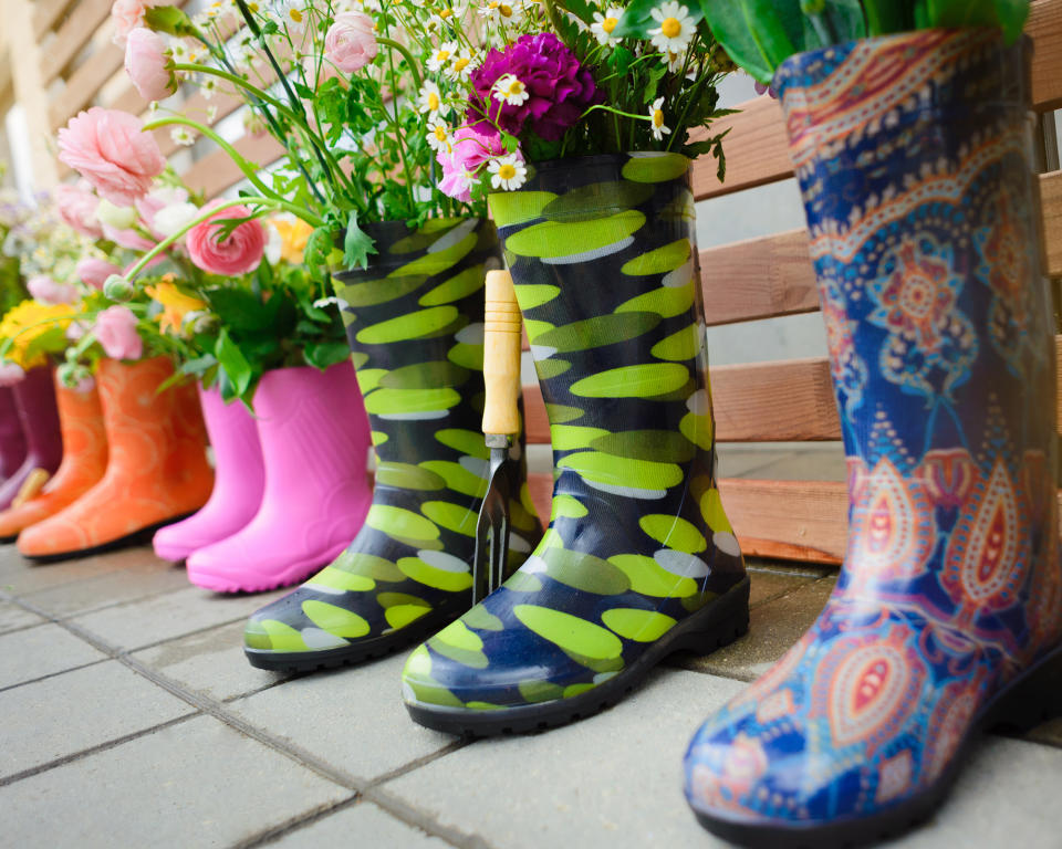 1. Give it some welly with a DIY boot planter