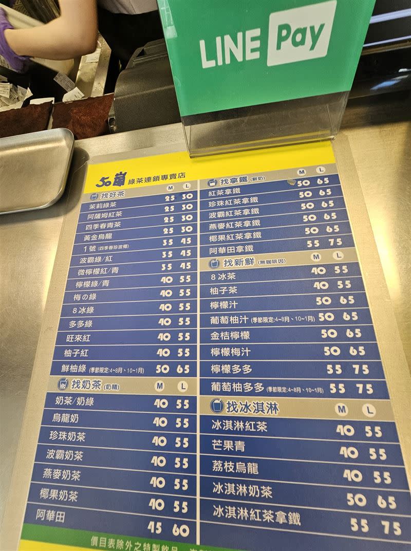  50嵐南區門市從6月1日起調漲5元。（圖／翻攝自爆廢1公社 臉書）