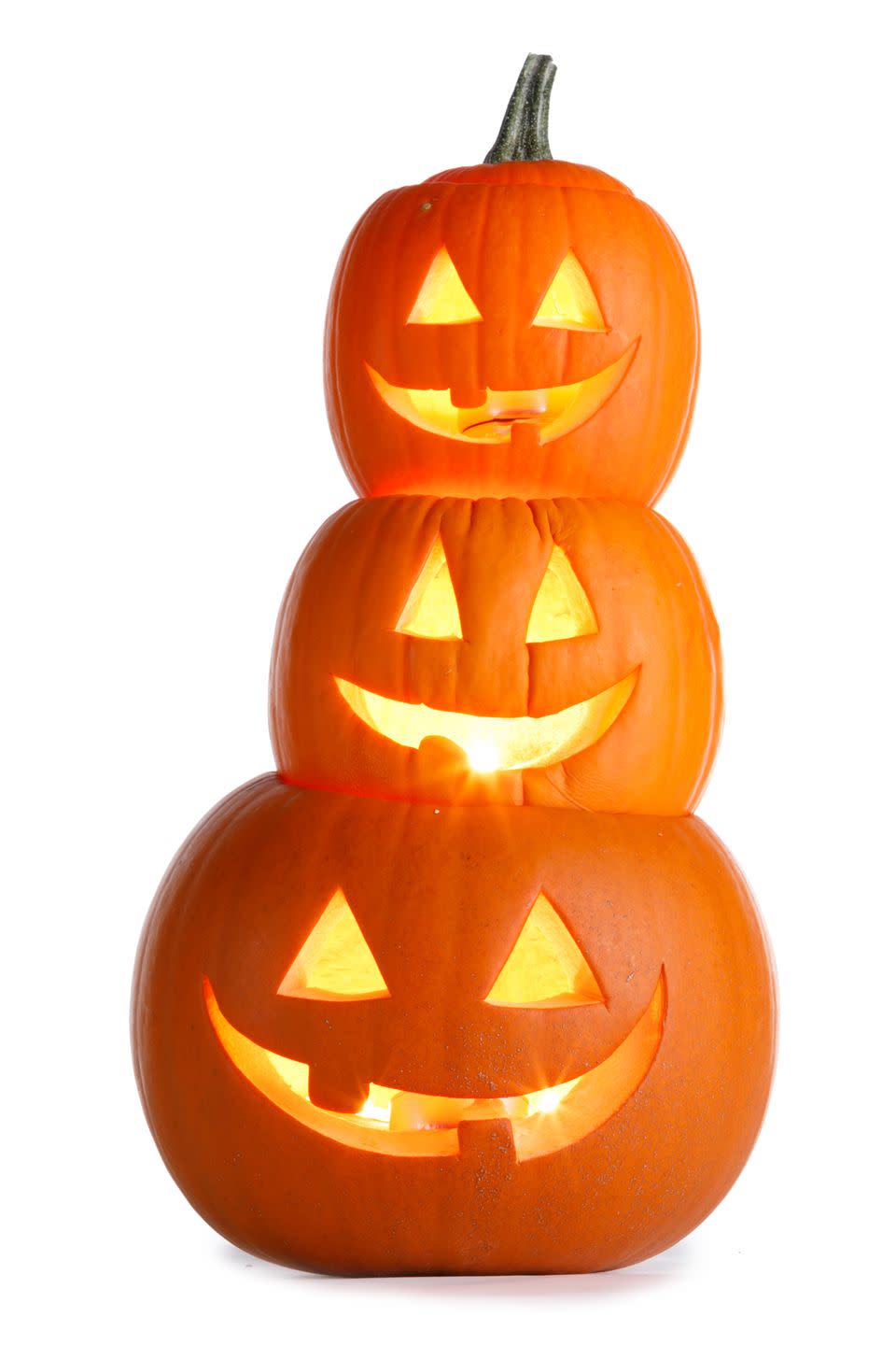 <p><strong><em>What were originally used as the first Jack-o'-Lanterns?</em></strong></p><p><strong>Answer: </strong>Turnips. Originating in Ireland, people would hollow out turnips and place a lump of coal in it as a type of lantern and set it at their door as a guide for poor "Jack." Jack, legend has it, tricked the devil and wasn't allowed into heaven or hell, so he was cursed to wander the earth forever in the in-between. The Irish then brought this tradition to America and found that pumpkins were a far better alternative to the turnip, thus instilling an American fall tradition.</p>