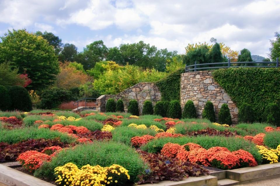 North Carolina Arboretum Quilt Garden in Asheville via Getty Images