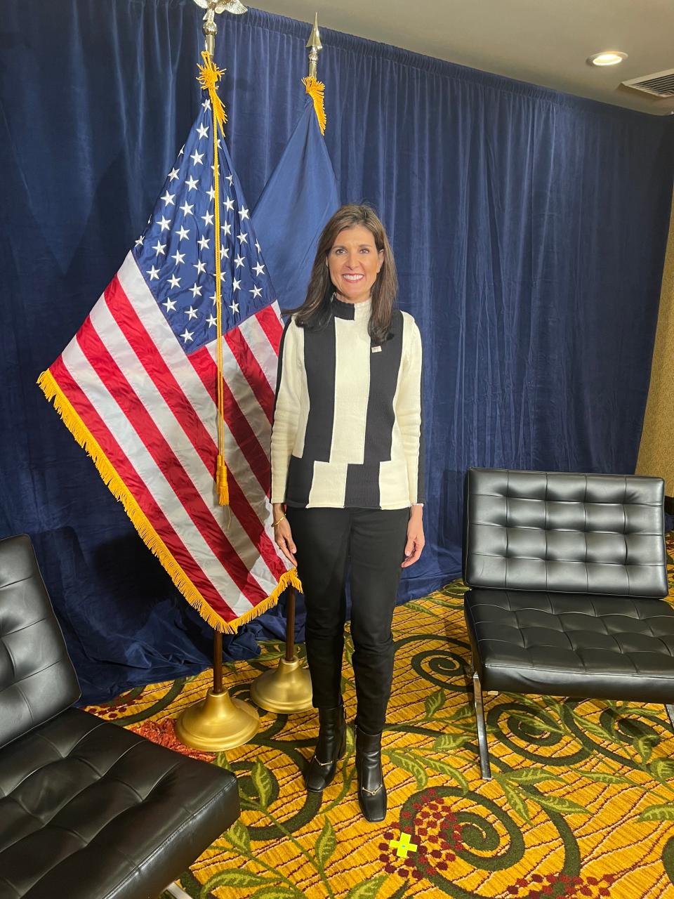 Republican presidential candidate Nikki Haley appeared at a campaign rally Sunday in Troy, Michigan.