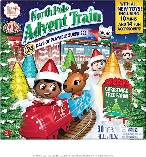 Elf on the Shelf Advent Calendar Train and Gift Set