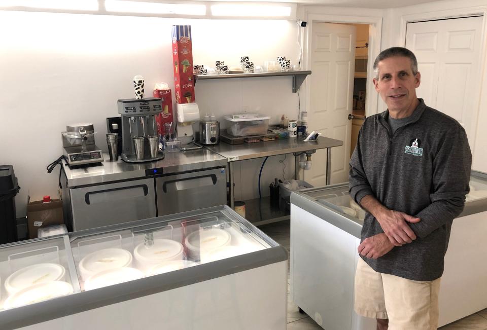 Mike Vistocco, owner of Molly V's Homemade Ice Cream, now has ice cream available at a new storefront in the village of Victor.