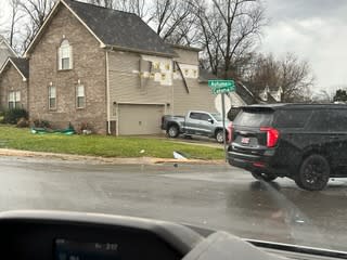 Storm damage at the Autumnwood Farms subdivision in Clarksville (Photo: WKRN)