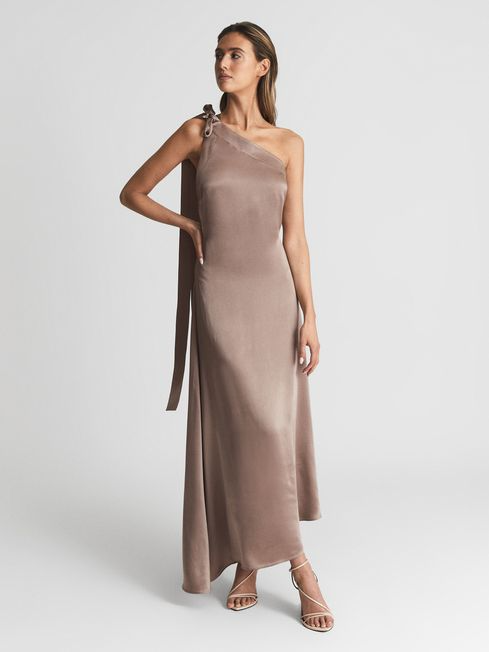 Reiss Delphine One-Shoulder Asymmetric Maxi Dress