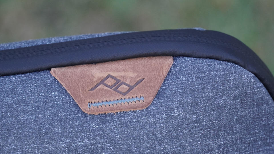 The Peak Design Small Tech Pouch outdoors.