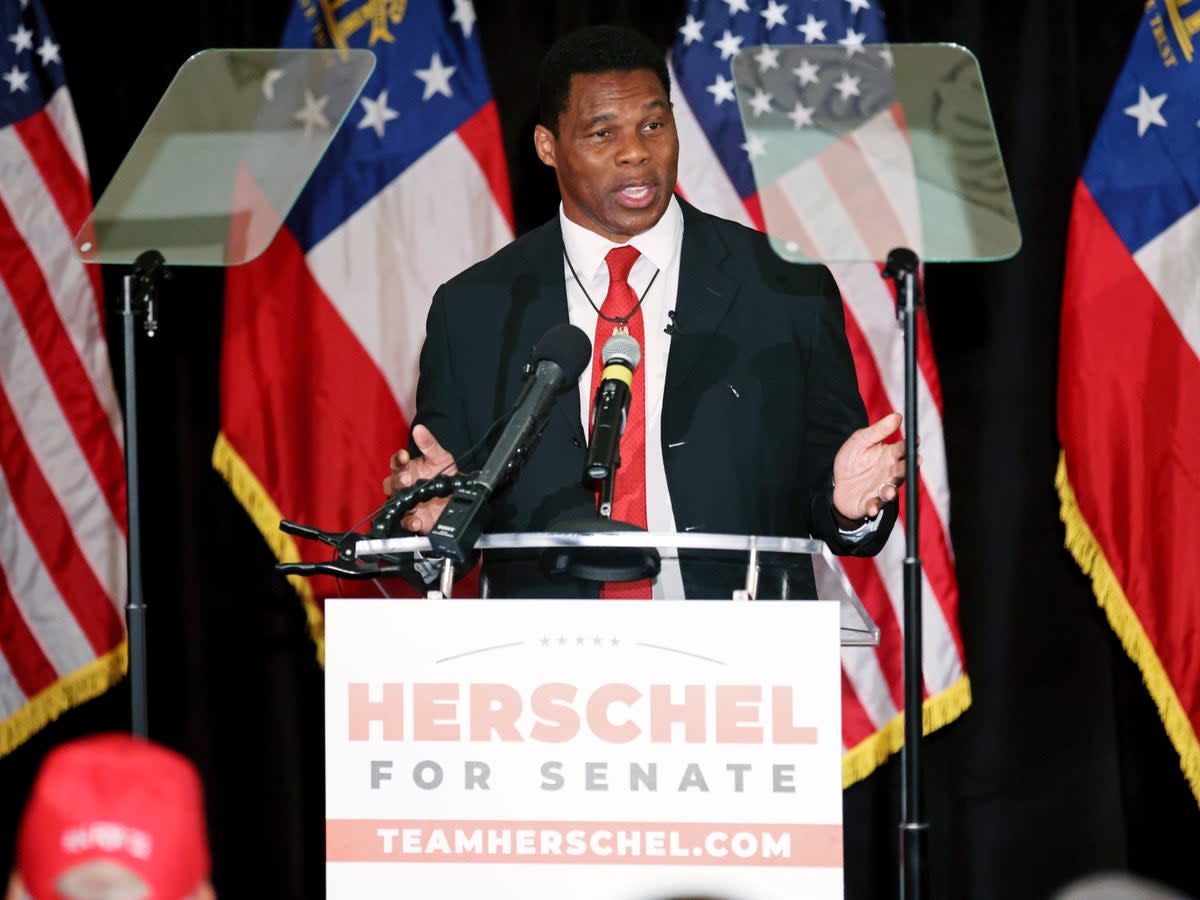 Herschel Walker speaking in May after winning the Republican primary  (AP)