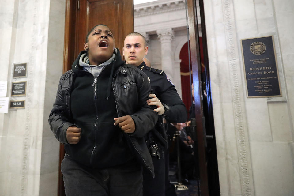 Protesters disrupt Sen. Jeff Sessions’ confirmation hearing on Capitol Hill