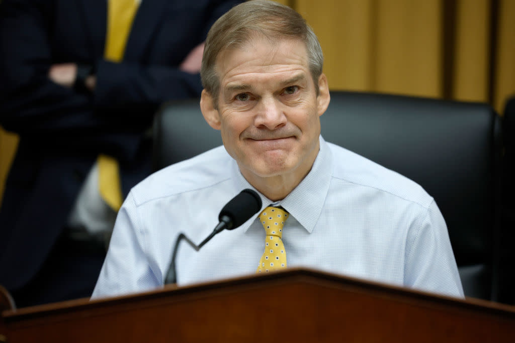 Chairman of the House Judiciary Committee Rep. Jim Jordan (R-OH) delivers his opening statement as former Special Counsel Robert K. Hur testifies before the House Judiciary Committee on March 12, 2024, in Washington, D.C. Hur investigated U.S. President Joe Biden’s mishandling of classified documents and published a final report with contentious conclusions about Biden’s memory. (Photo by Chip Somodevilla/Getty Images)