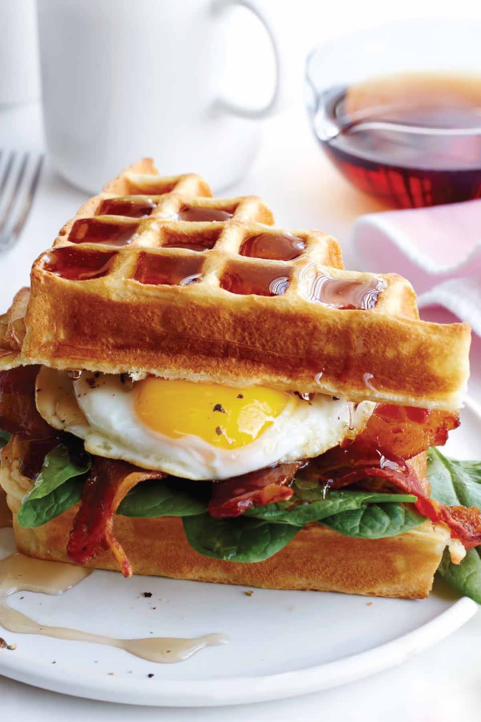 Buttermilk Waffle, Bacon and Egg Sandwich