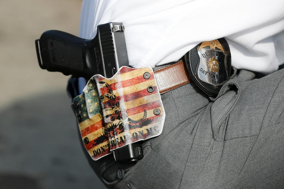 A police detective in Dayton, Ohio, on Aug. 6, 2019.