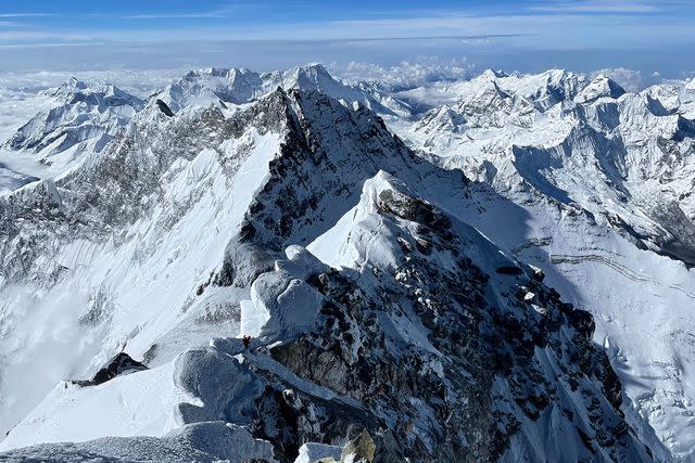 <p>LAKPA SHERPA/AFP via Getty Images</p> e Himlayan range as seen from the summit of Mount Everest