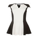 <b><a href="http://www.newlook.com/shop/womens/tops/monochrome-colour-block-notch-neck-peplum-top_274263509" rel="nofollow noopener" target="_blank" data-ylk="slk:Monochrome Colour Block Notch Neck Peplum Top - £14.99 – New Look;elm:context_link;itc:0;sec:content-canvas" class="link ">Monochrome Colour Block Notch Neck Peplum Top - £14.99 – New Look</a><br></b><br>Team this monochrome peplum top with leather trousers to be on-trend this spring.