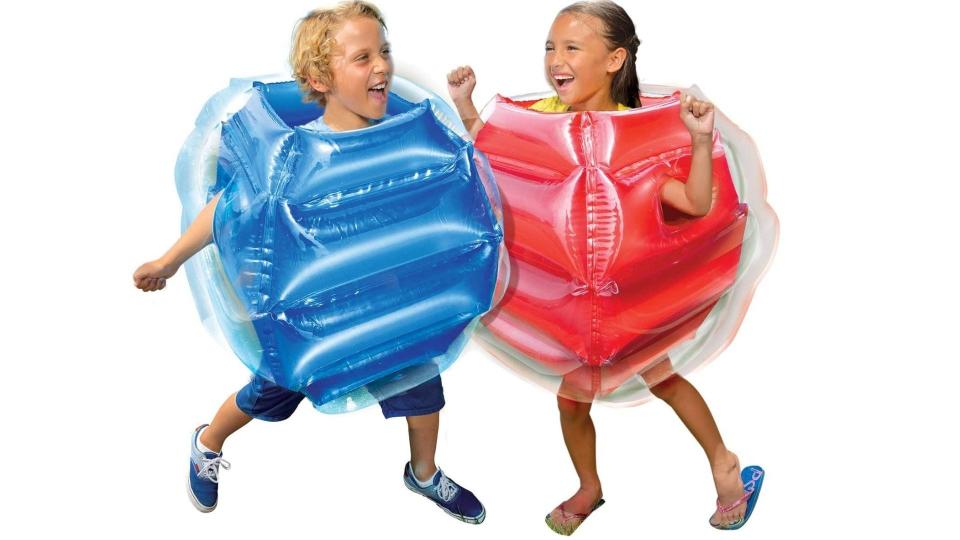 The Banzai Bump N Bounce Body Bumpers is an outdoor toy for kids ages 4 to 12.