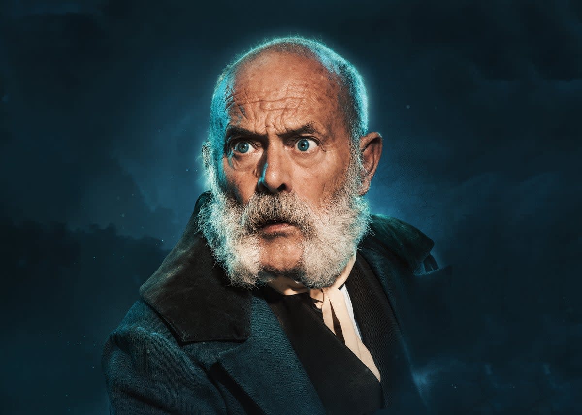 Keith Allen playing Scrooge in A  Christmas Carol  (Bread and Butter PR)