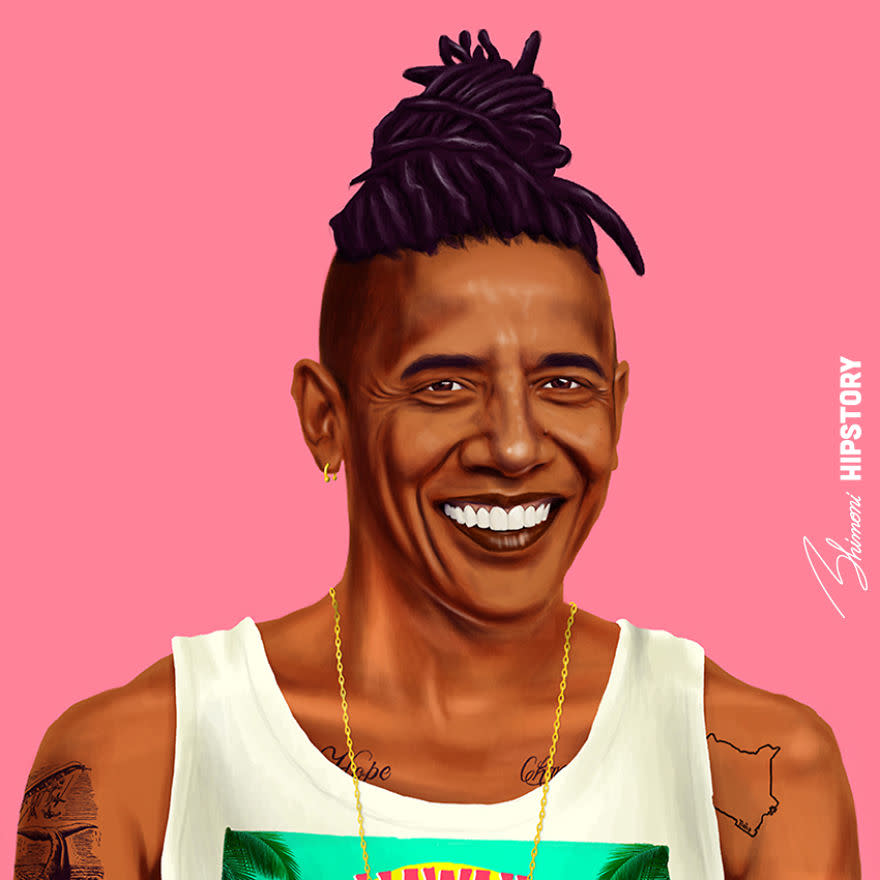 This artist draws famous historical figures as modern-day millennials — and  the portraits are hilariously accurate