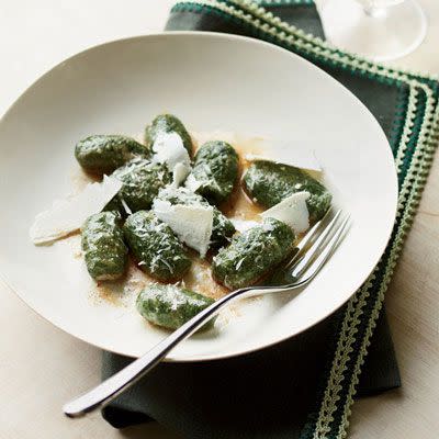 Spinach Gnocchi with Shaved Ricotta Salata