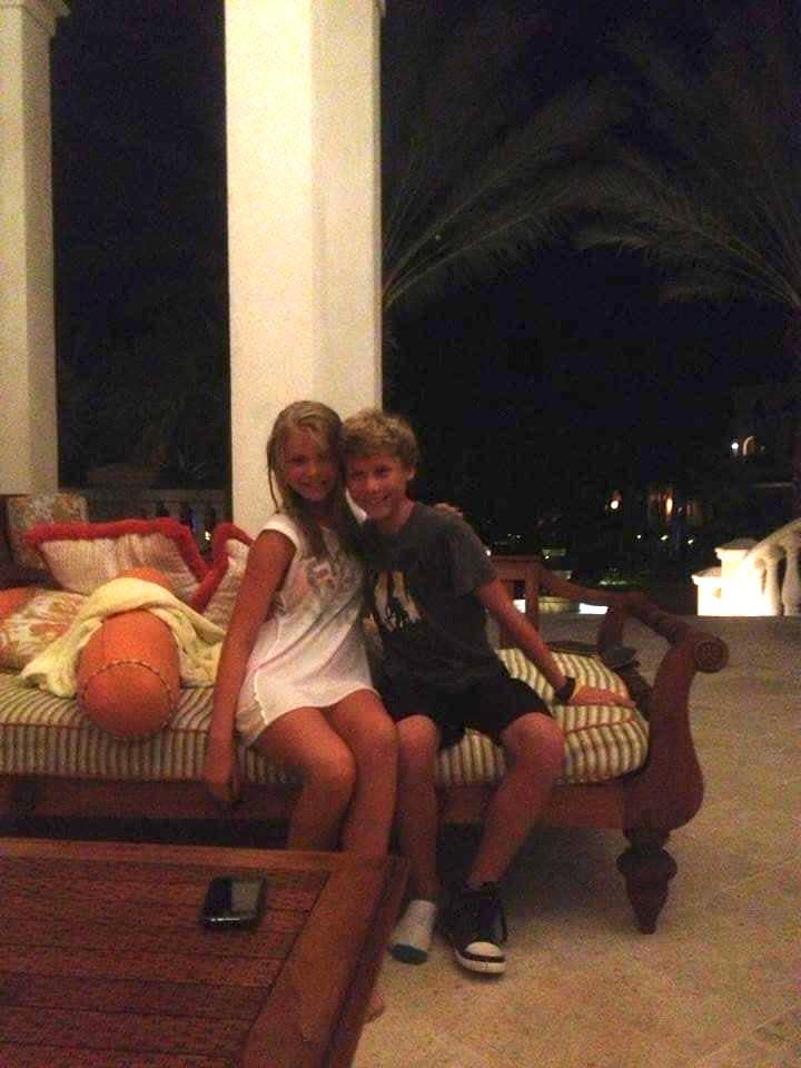 Alyx and Liam in Turks and Caicos when they were kids