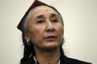 Rebiya Kadeer, former political prisoner, currently president of World Uyghur Congress (WUC), speaks during a news conference on Capitol Hill in Washington in this January 18, 2011 file photo. REUTERS/Hyungwon Kang/Files