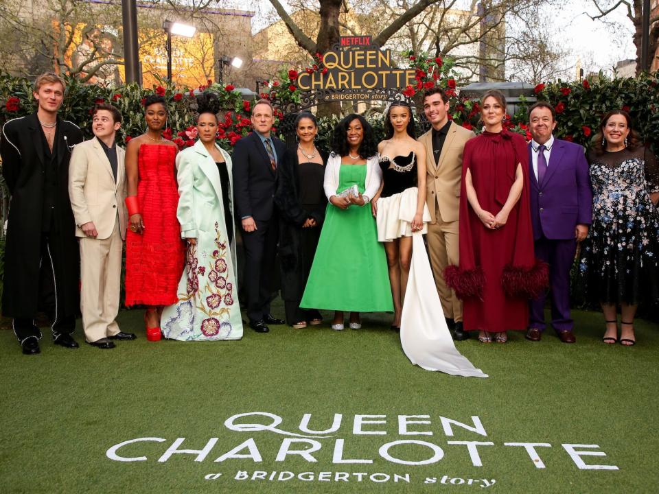 Queen Charlotte cast at the fan screening
