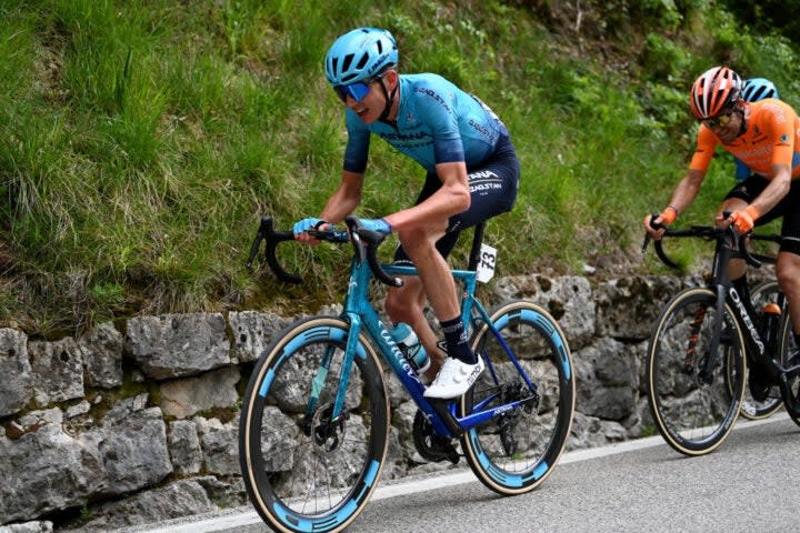 <span class="article__caption">Joe Dombrowski on the attack at the Tour of the Alps. (Photo by Tim de Waele/Getty Images)</span>