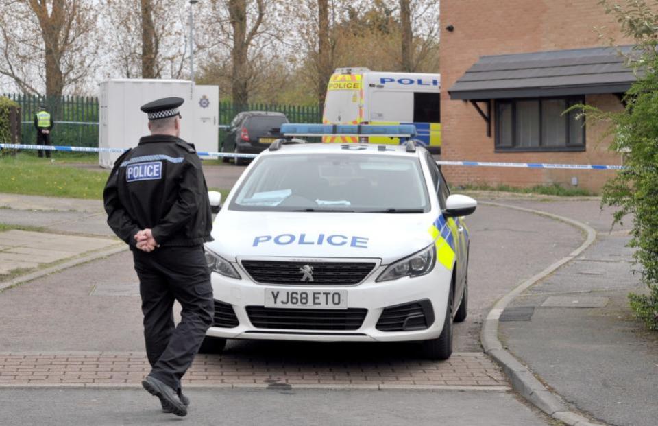 Bradford Telegraph and Argus: The scene in Shetland Close, BD2, Bradford on April 18