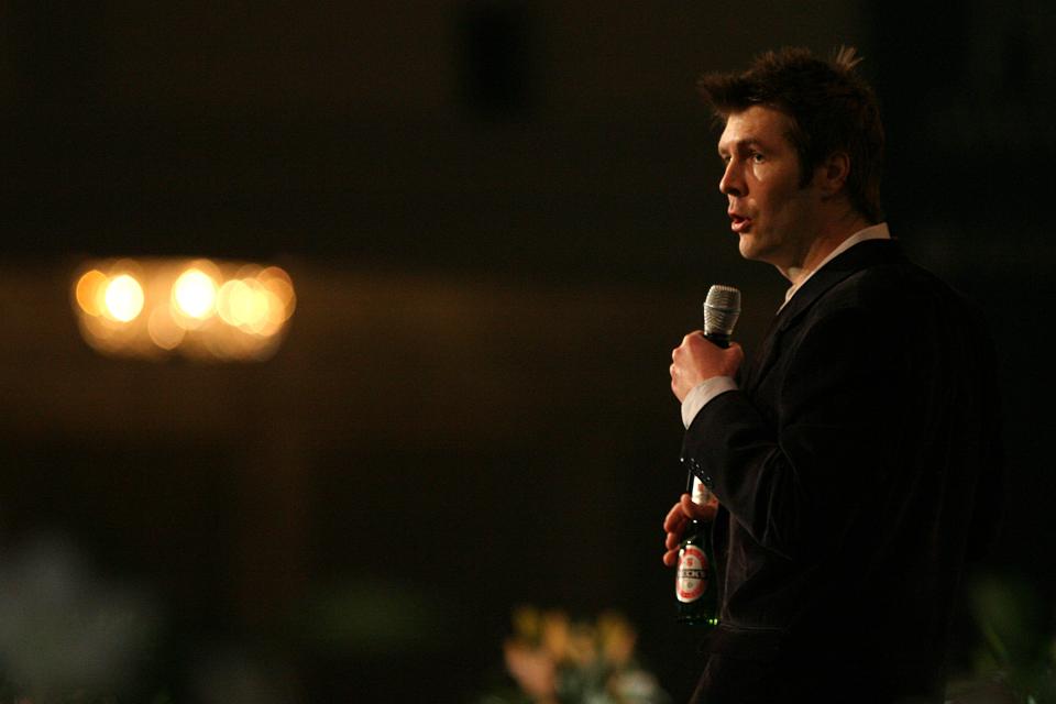 Comedian Rhod Gilbert at the PFA Player of the Year Awards 2009 at the Grosvenor House Hotel, London.  (Photo by Jon Buckle - PA Images via Getty Images)